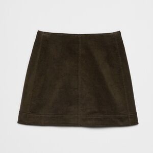 Corduroy Seamed mini-skirt